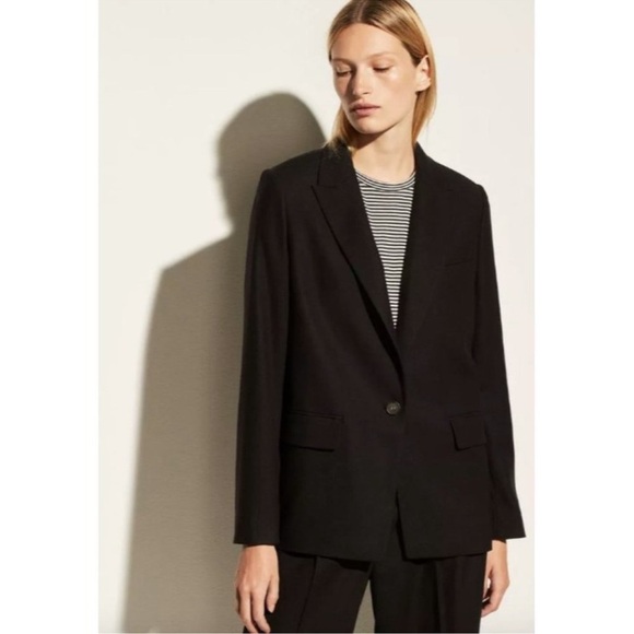 Vince Classic Boyfriend Flannel Blazer Size 14 - Picture 1 of 8